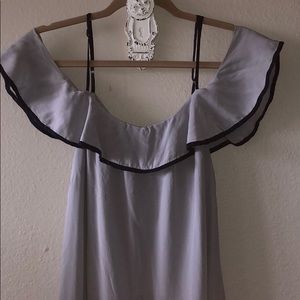 GOLD HAWK - CARMEN SILK OPEN-SHOULDER DRESS(NWOT)